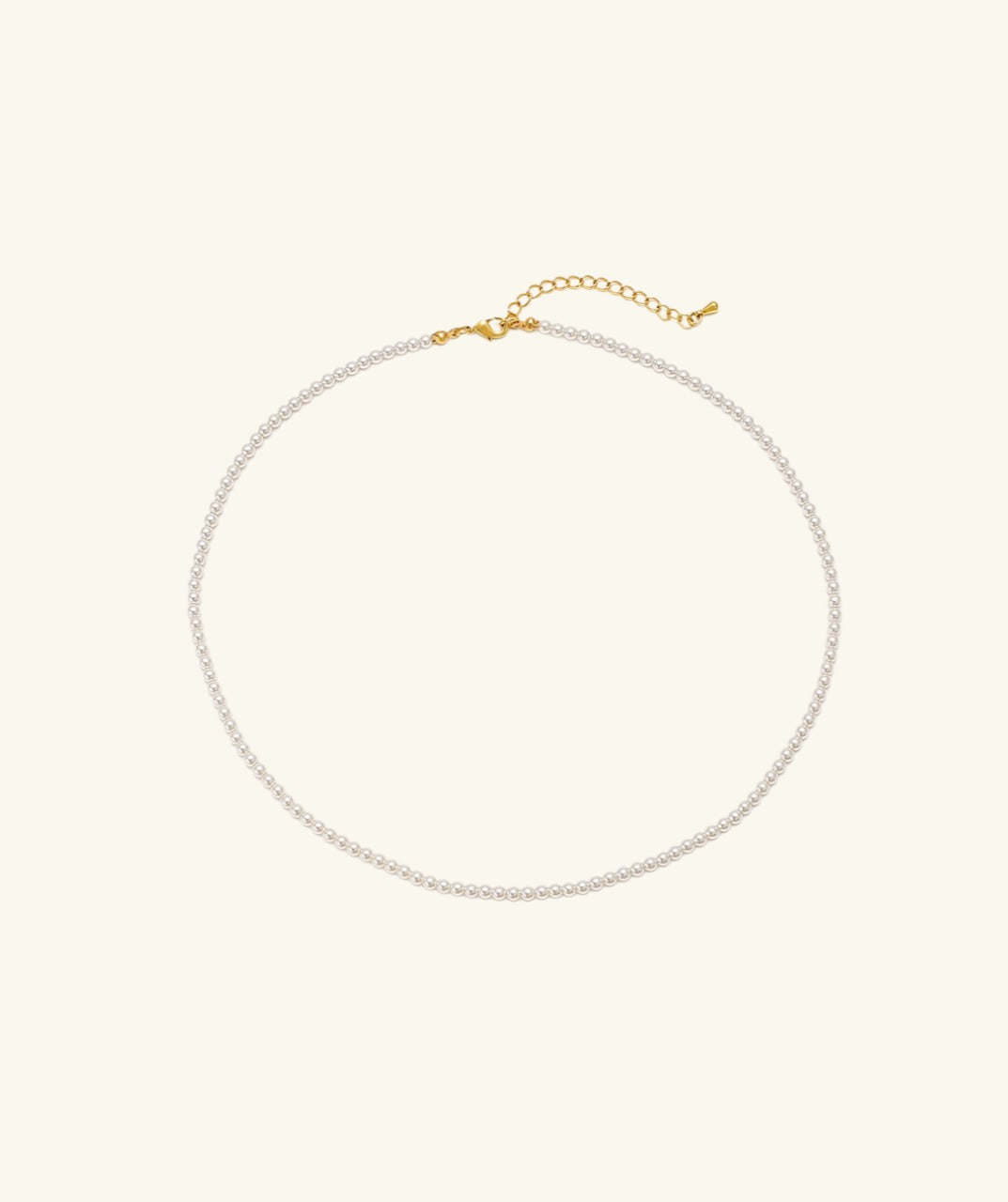 Pearl Brass Chain Necklace