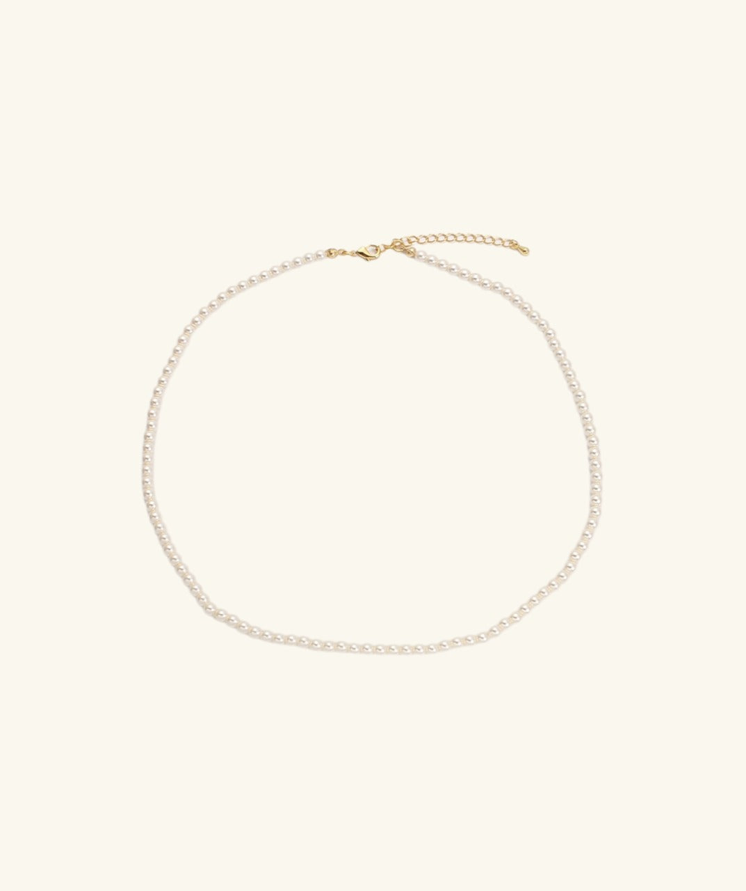 Pearl Brass Chain Necklace