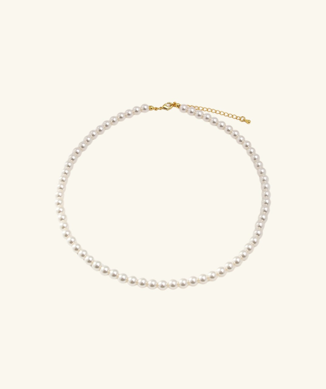 Pearl Brass Chain Necklace