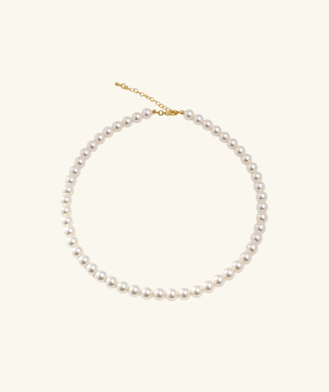 Pearl Brass Chain Necklace