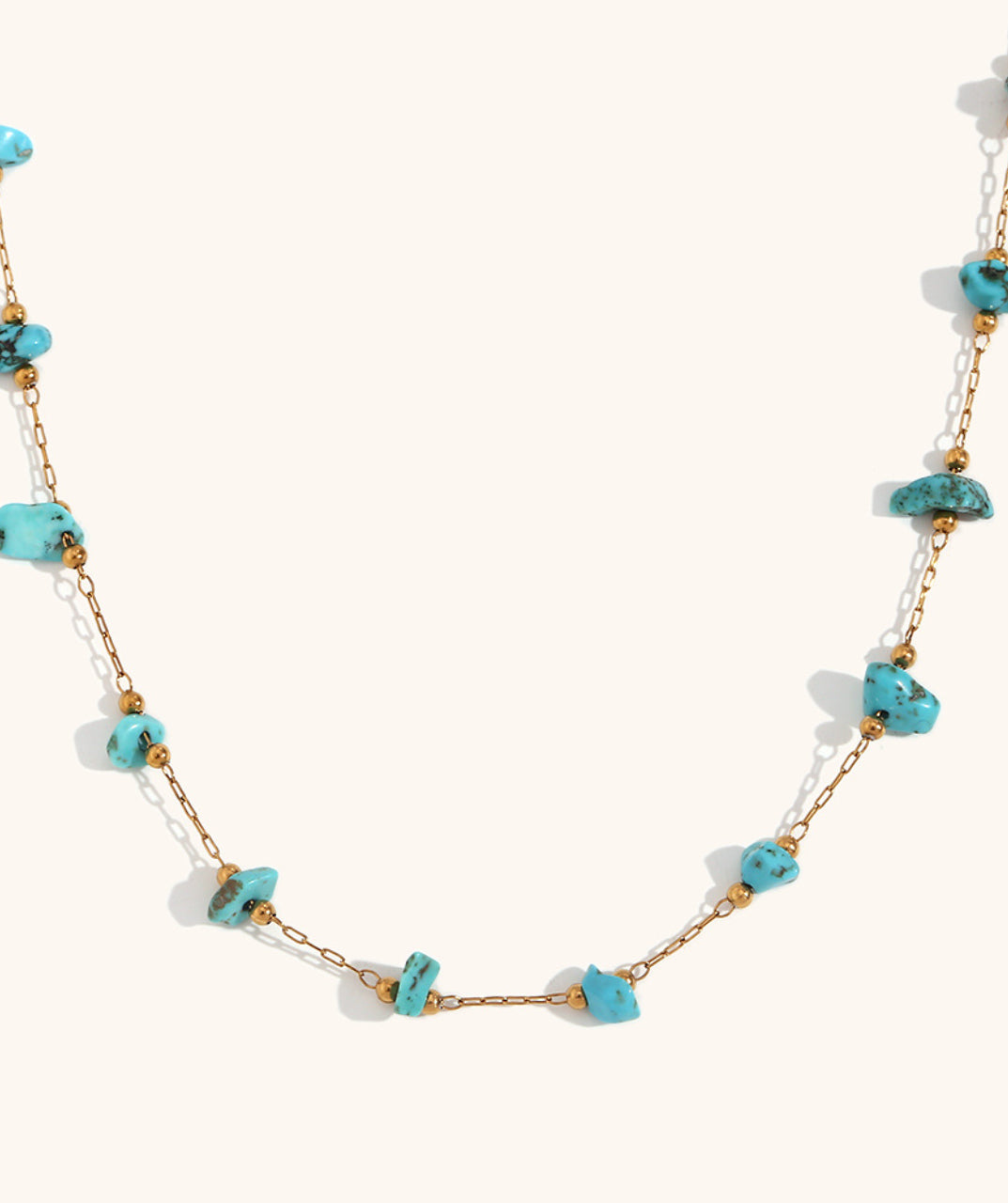 Nature Stone Chain Necklace