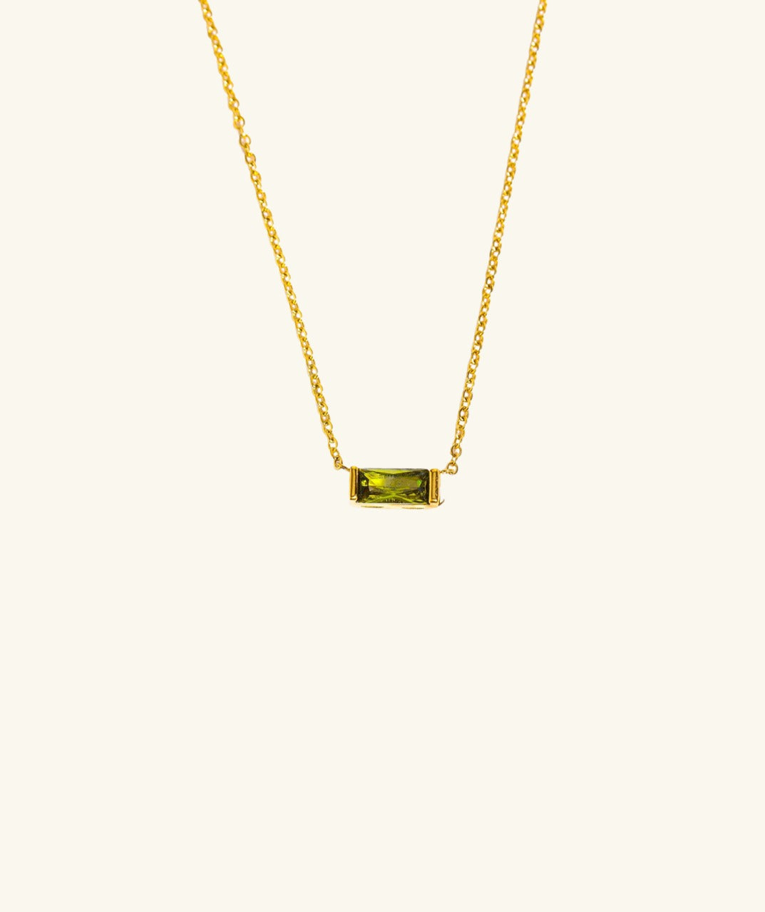 Rectangular Birthstone Necklace