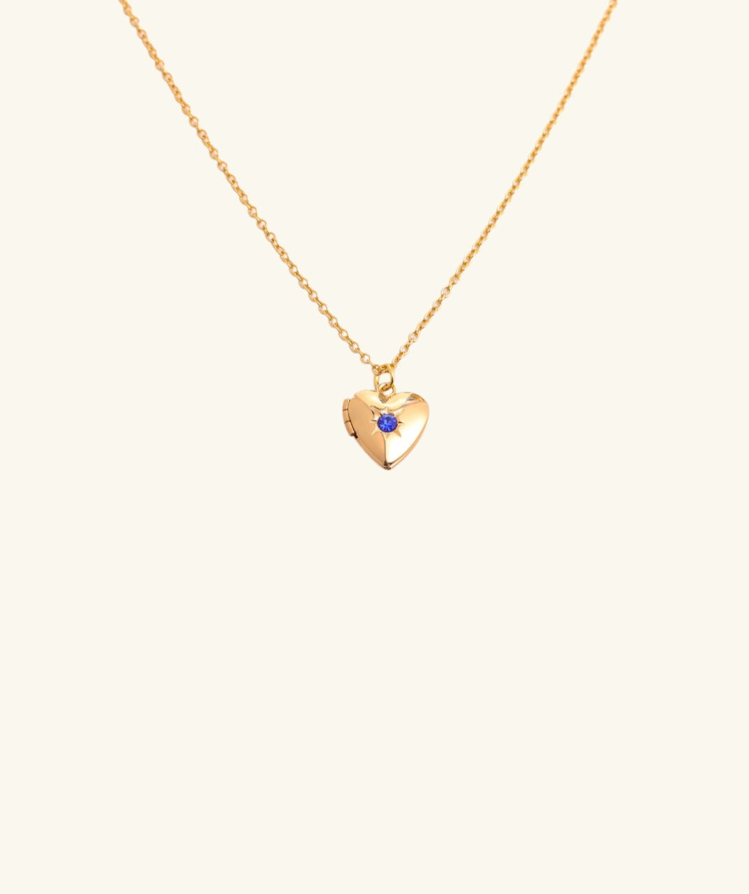 Heart Birthstone Locket Necklace