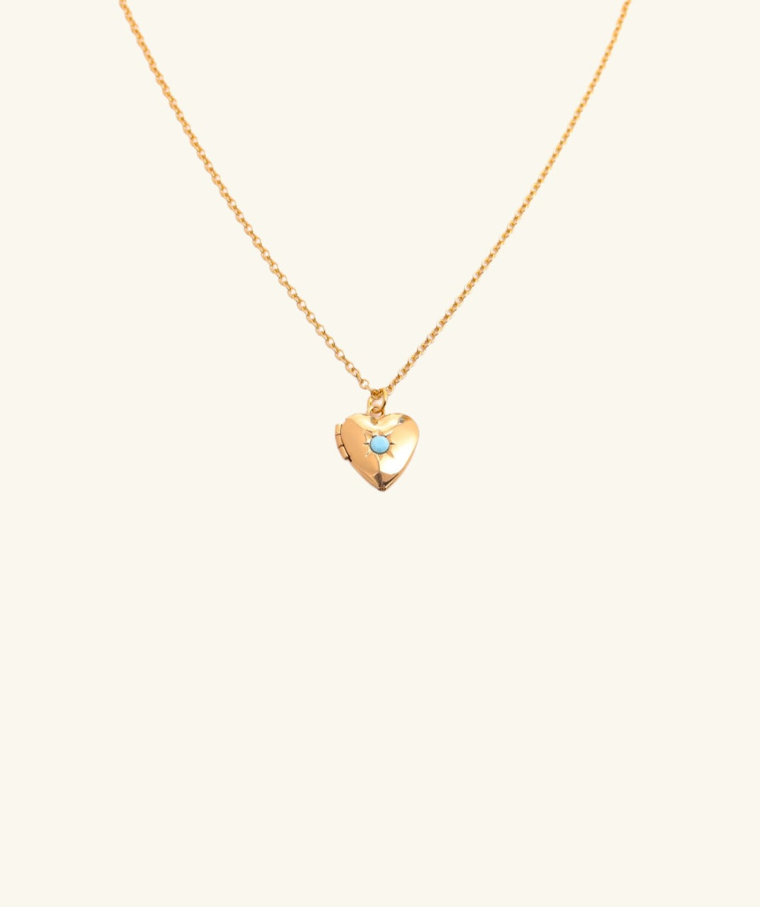 Heart Birthstone Locket Necklace