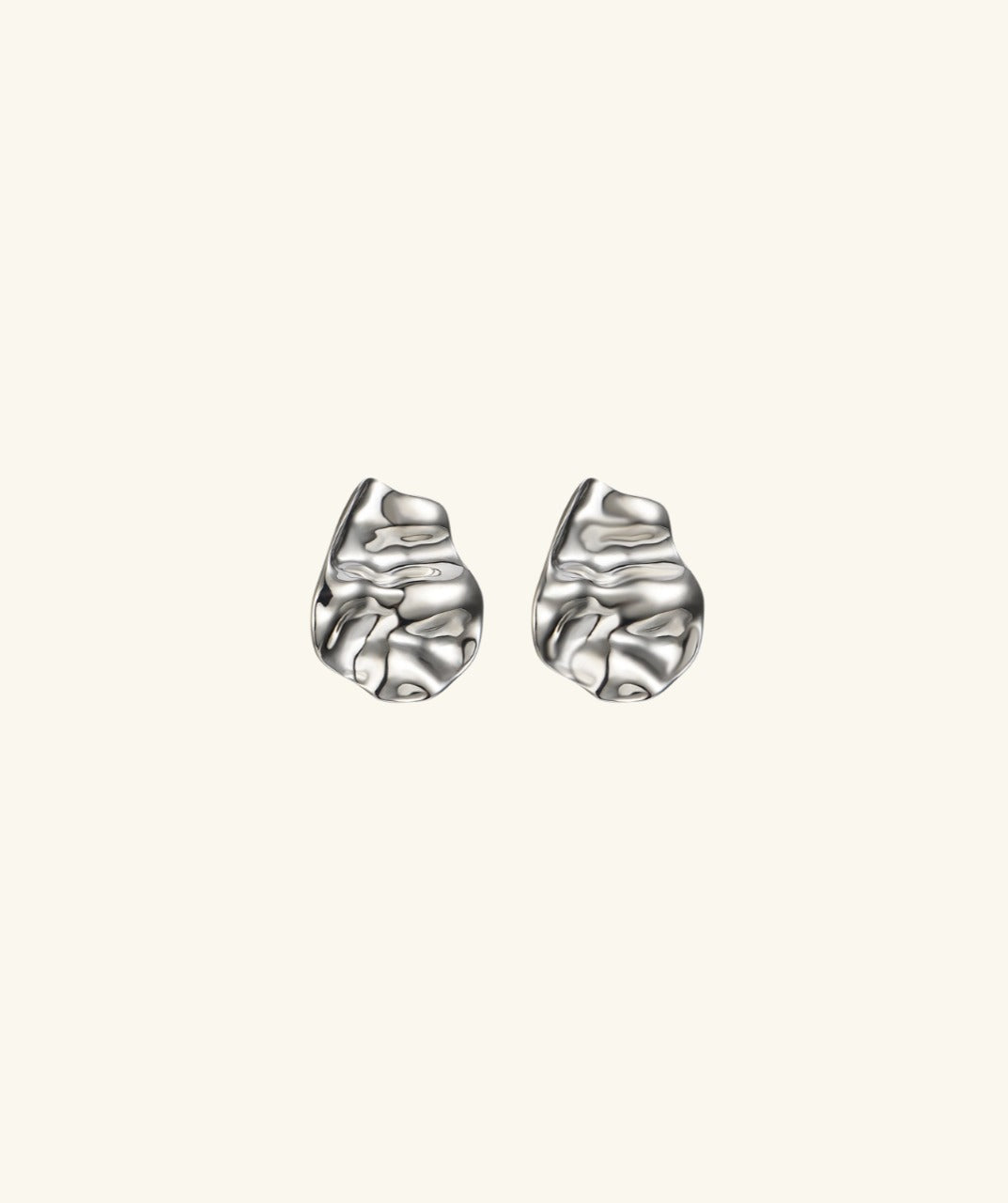 Pleated Stud Earrings