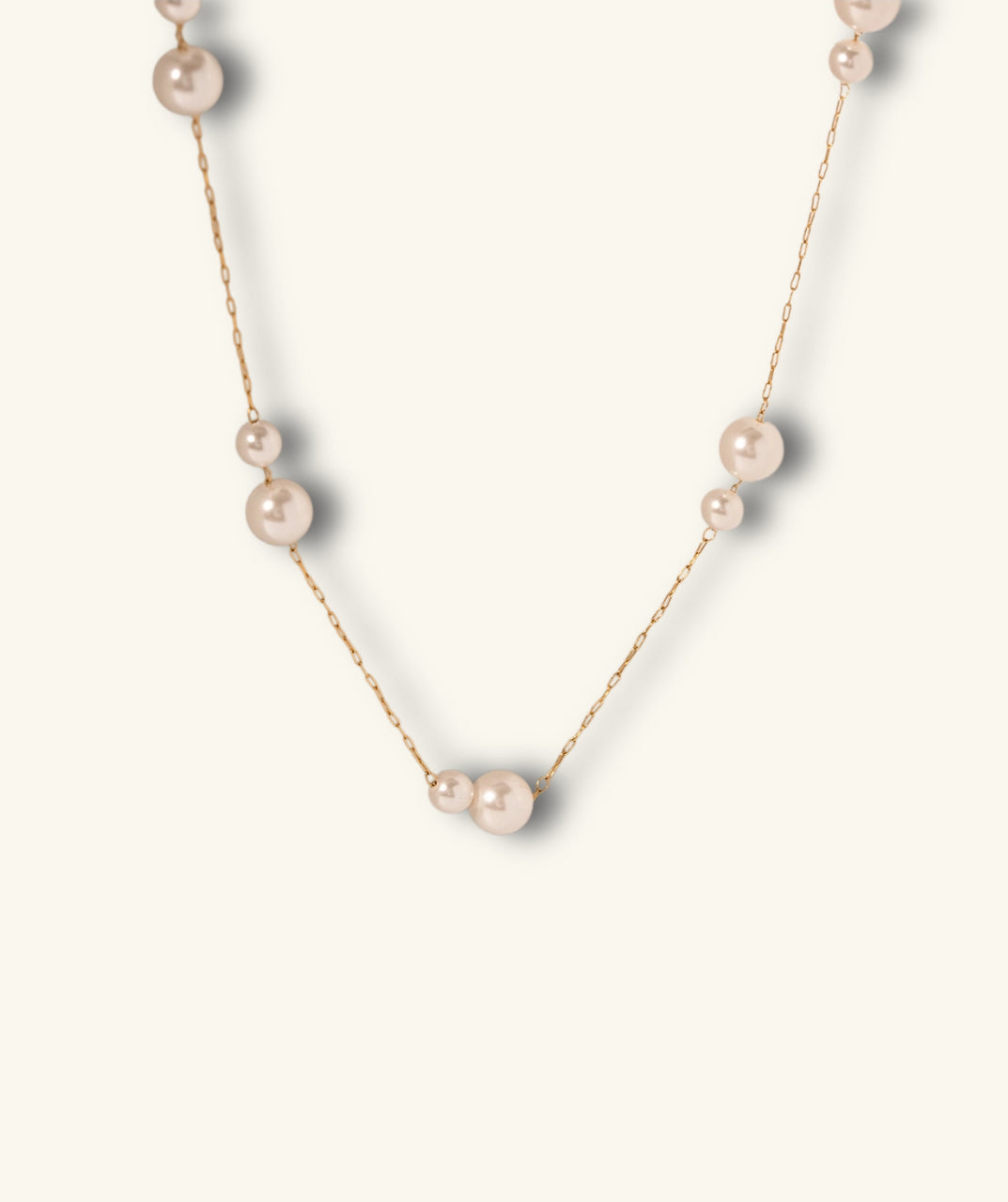 Elegant Pearl Chain Necklace