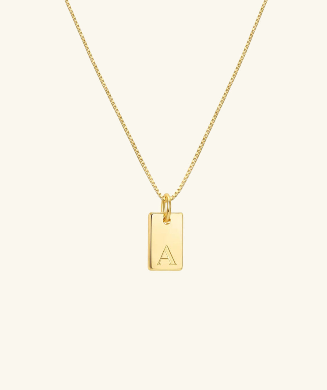 Mini Initial Tag Necklace